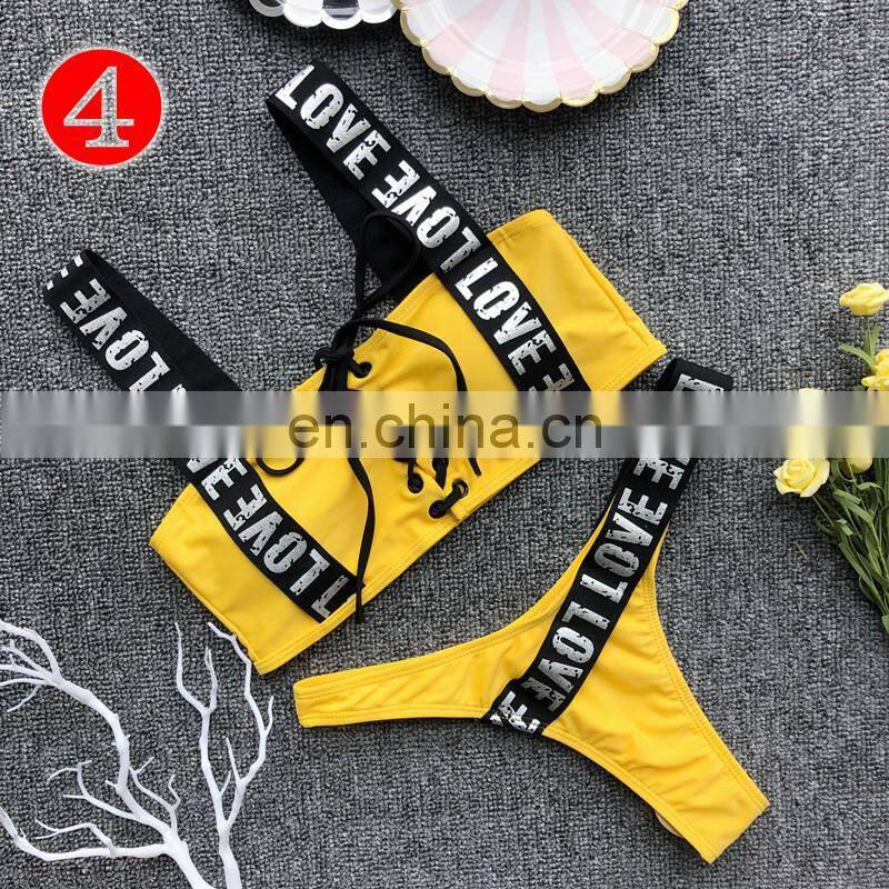 Sexy White Triangle Bikini 2020 Swimwear Women Push-Up Bikini Set Bandage Bra Swimsuit BeachWear Brazilian Biquini XXL