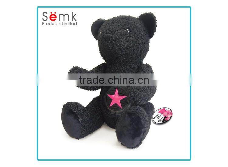 Novelty customized stuffed toys with cotton filling material with zipper plush toys for kids