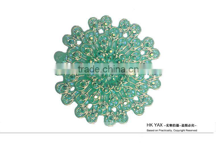 jx0730 china new arrival flower resin rhinestones beads non hotfix for woman dress