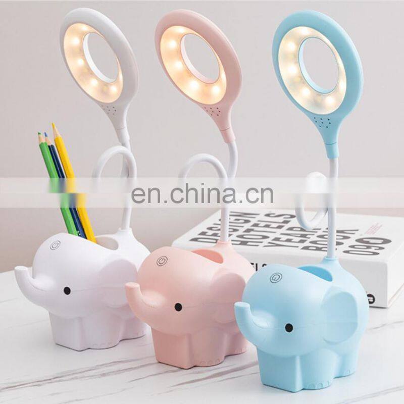 2020 Amazon 3 modes dimmable usb charging wireless LED desk lamps for kids study reading