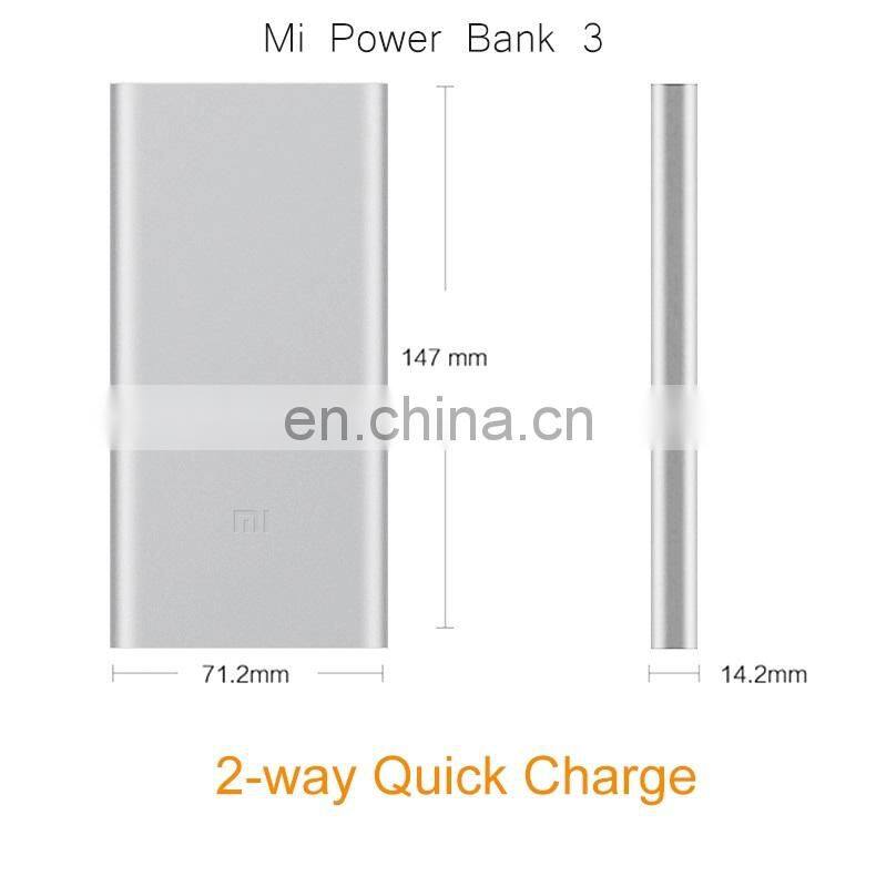 Xiaomi Original Mi Power Bank 3 18W 10000mAh Quick Charge Dual-USB Aluminium Powerbank Fast Charger Portable External Battery