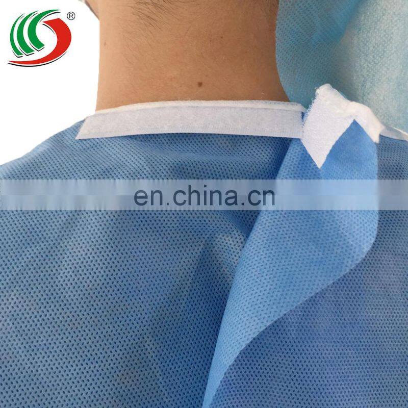 Disposable Surgical Gown Hospital Patient Gown Clothing Blue with High Quality