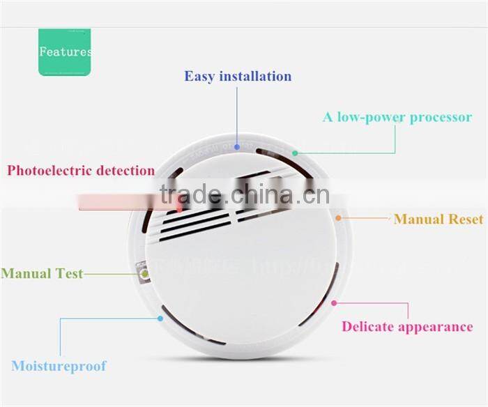 Wireless Smoke Detector Cigarette Fire Alarm Sensor Security Fire Detection System for Office Building / School / Shop