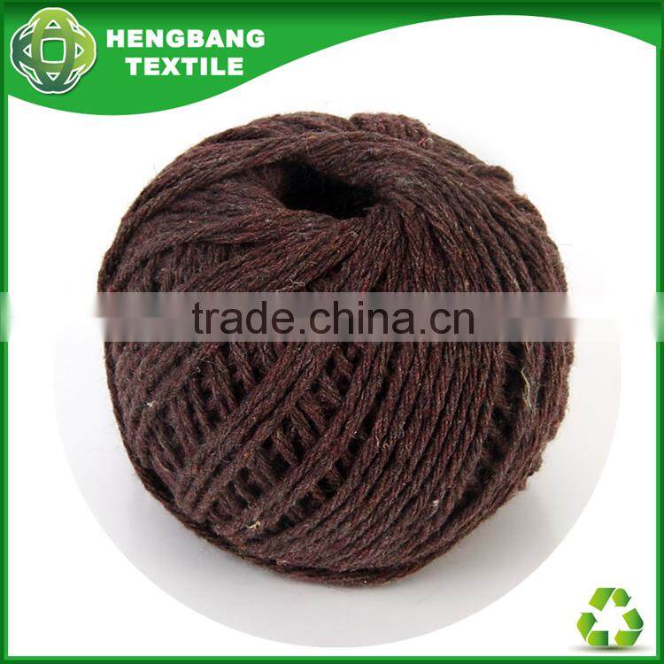 HB774 Looking for buyers of 4 ply coffee colour yarn ball with 50% cotton 50% polyester