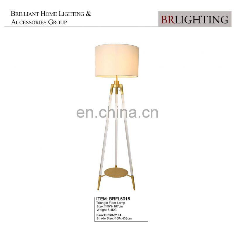 Simple three-legged bedside lamps with glass shade art supplies chrome lamp table light