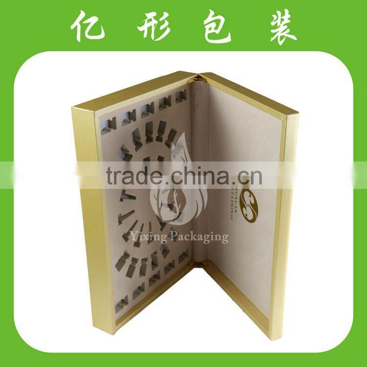 YiXing portable leather cosmetic box manufacturer fashion layout leather gift box