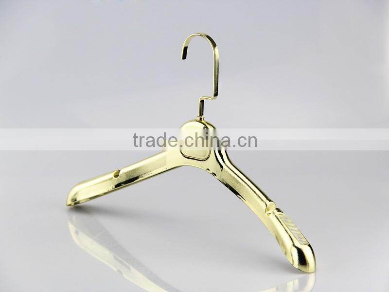 IMY-353 golden shiny dress hanger deluxe electroplating hanger