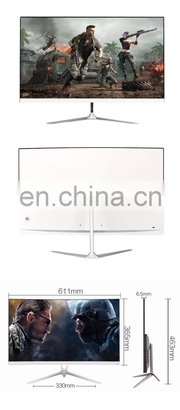 24 Inch PC Monitor 75Hz 165Hz TN Lcd Display Desktop Gaming Computer Curved Panel Screen HDMI/DP/VGA