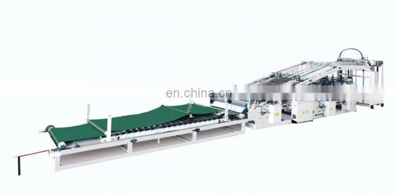 Automatic three in one flute laminating machine/5 layers E flute laminator/5 ply corrugated paper high speed flute laminator