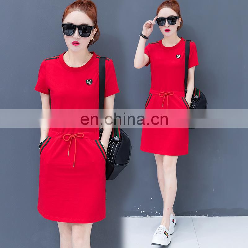 Manufacturers wholesale waist dress loose casual sports bag hip skirt plus size women's S-5XL