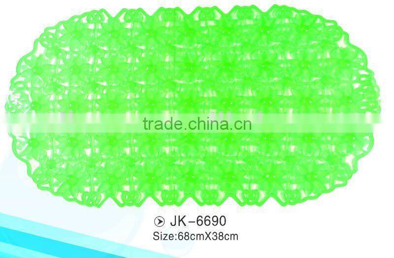 Oval shaped flower shaped pvc door mat