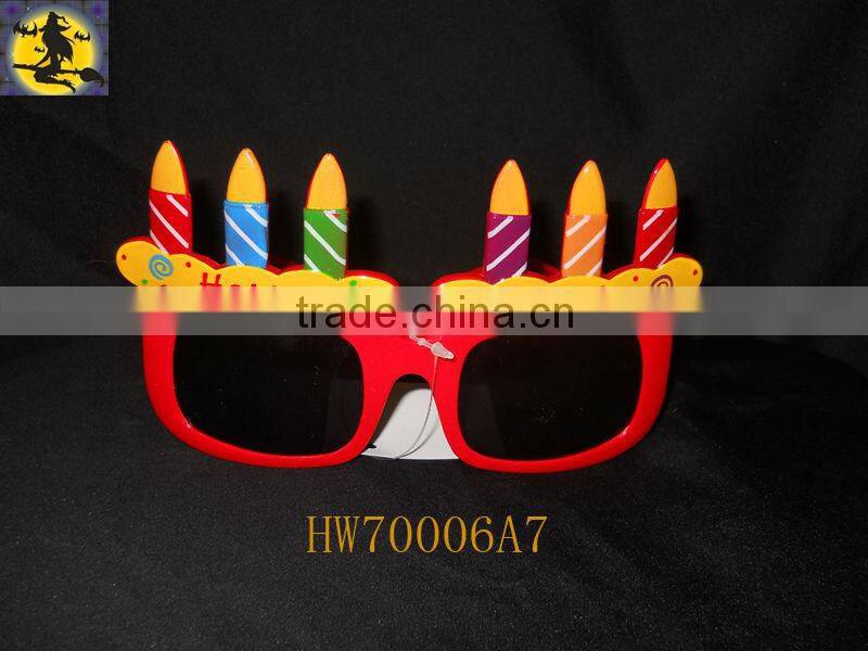 Fashion pellucid Mini Foot Stand Cheap Birthday Glasses