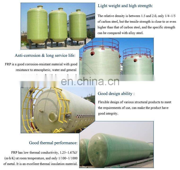 FRP GRP Storage Tank Industrial Water Container Chemical Storage Tank