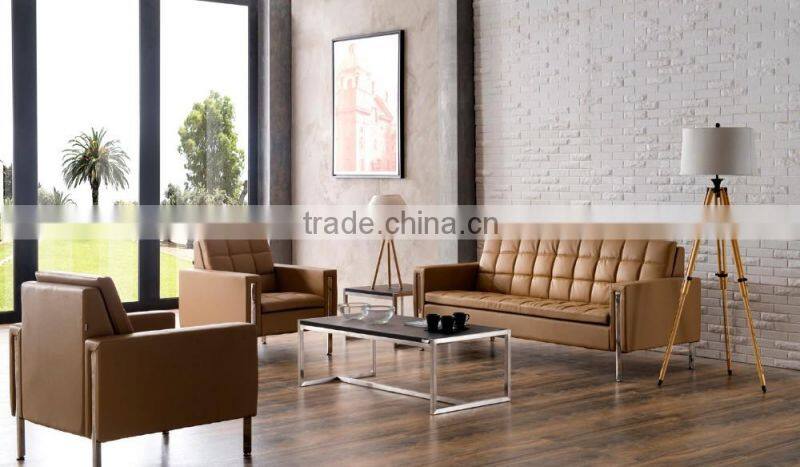 Best price stainless steel frame no foldable sofa set