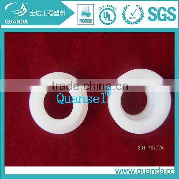 High quality high precision white plastic POM and PTFE micro CNC lathe and turning parts and fittings