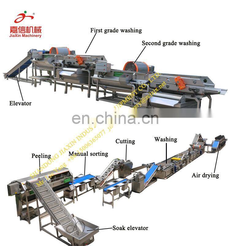 Long using life automatic potato processing line