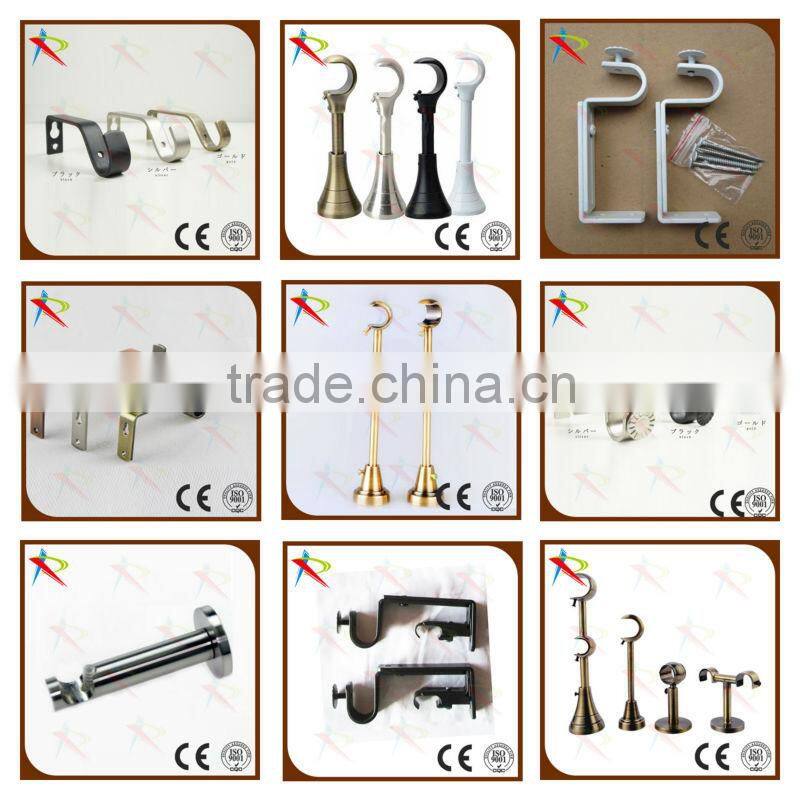 Modern style finial curtain rod set with ellipse shape finial decorative