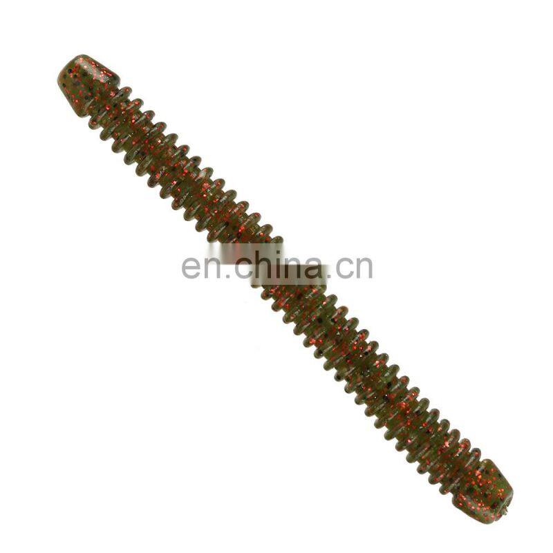 JOHNCOO Soft Lure 10.5cm 6.7g Plastic Maggot Worms Bass Fishing Lure Artificial Bait Wacky Fishing Lures