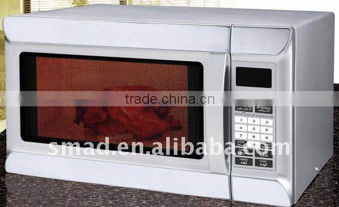 white/silver/black portable mechanical microwave oven