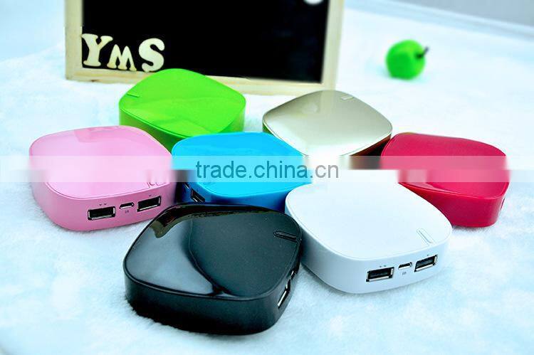 Square shape 6000mAh power bank portable mobile charger