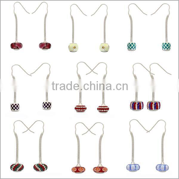 cheap murano lampwork glass bead dangling earring made in shenzhen