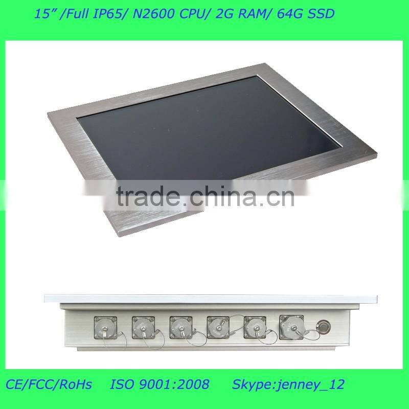 lower power consumption fanless industrial panel computer