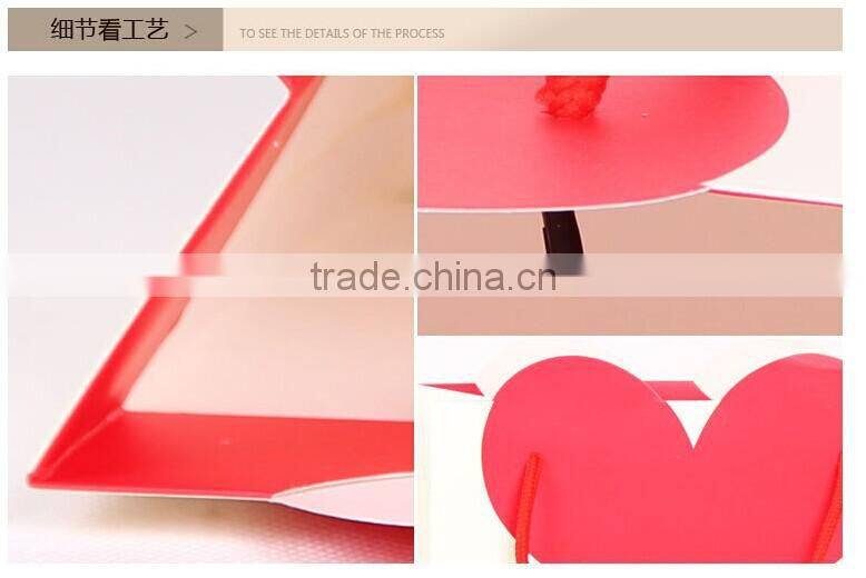 Dongguan trade assurance factory supply loving and joyful handbags wholesale and custom-made white cardboard bag gift bags