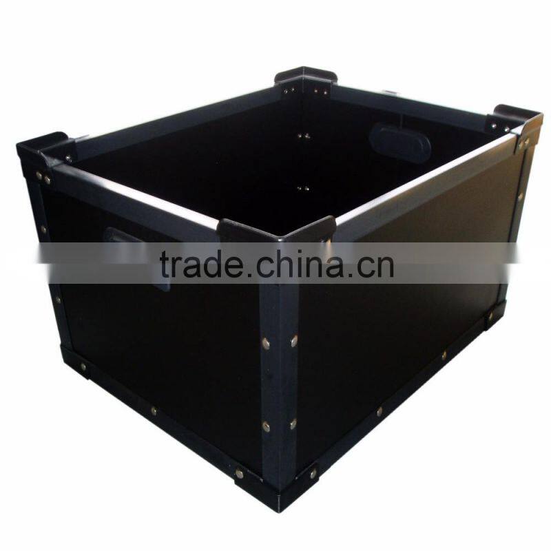 plastic handles corrugated boxes,folding corrugated plastic box,corrugated plastic storage box
