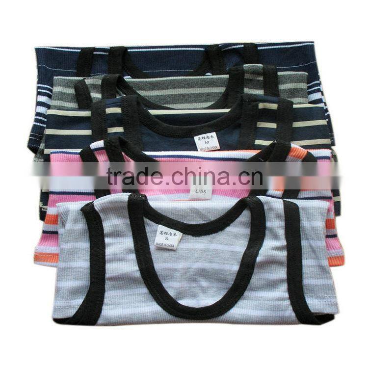 0.42USD Wholesale Stock Hot Sales Fashion Style Summer Blank Colorful Cotton Cheap Wholesale Kids Singlets/Vest ( kctbx002)