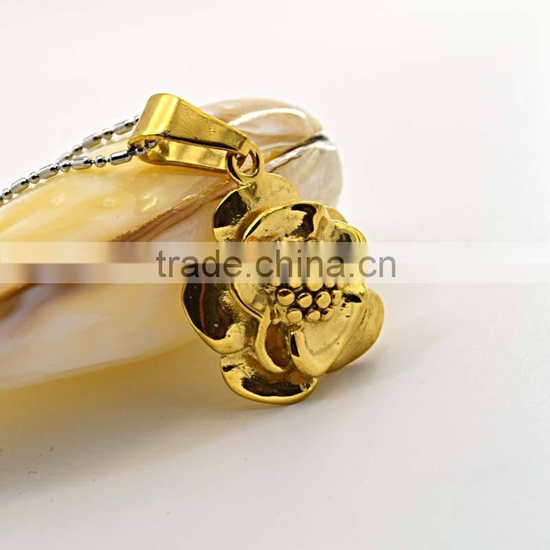 316l stainless steel jewelry casting stainless steel flower pendant