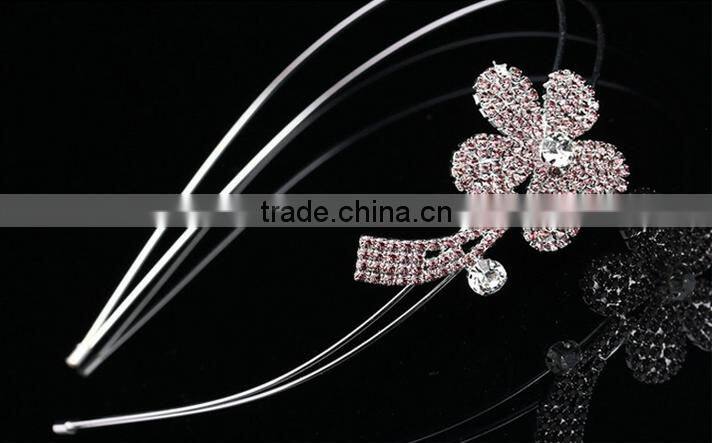 Wholesale Elegant Diamond Flower Headband Hairband For Women Fashion Korean Hair Accessories