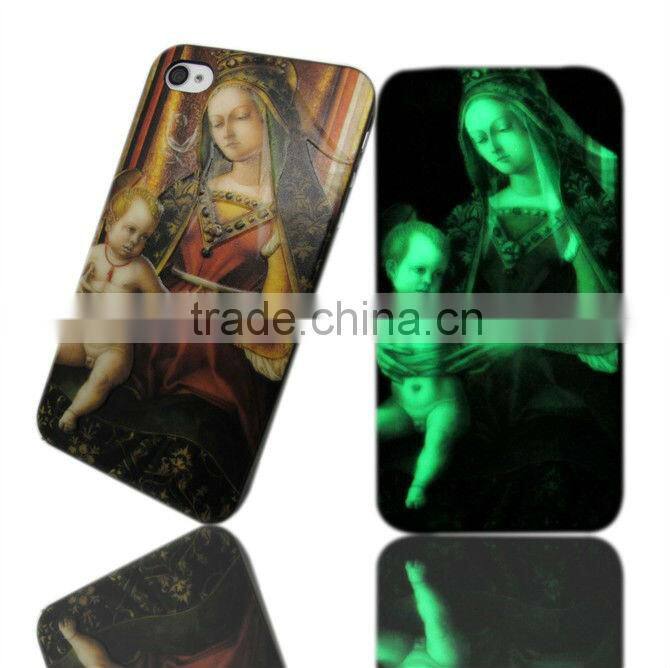 Noctilucent color emboss phone case