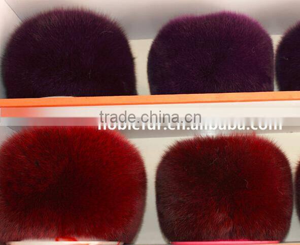 Christmas Present Cap Women Winter Warm Real Fox Fur Princess Hat With Tail