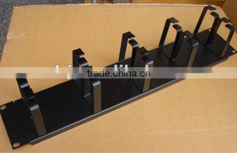cable making equipment 2 U metal D-ring Horizontal Surface Cable Management