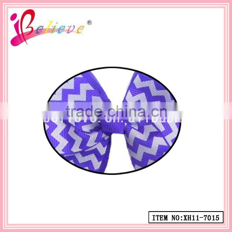Factory wholesale hair accessories new years hair bows,stretch ribbon bow tied