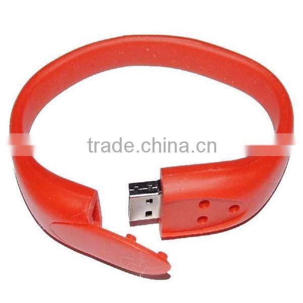 2016 pvc bracelet usb flash , hand band usb flash drive