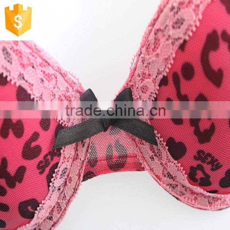 The sexy ladies leopard lace bra