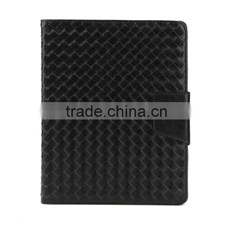Tablet Accessories W allet Cover For iPad 2 3 4 Weave Leather Case