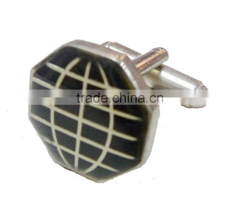 Metal Cufflink with diamonds design