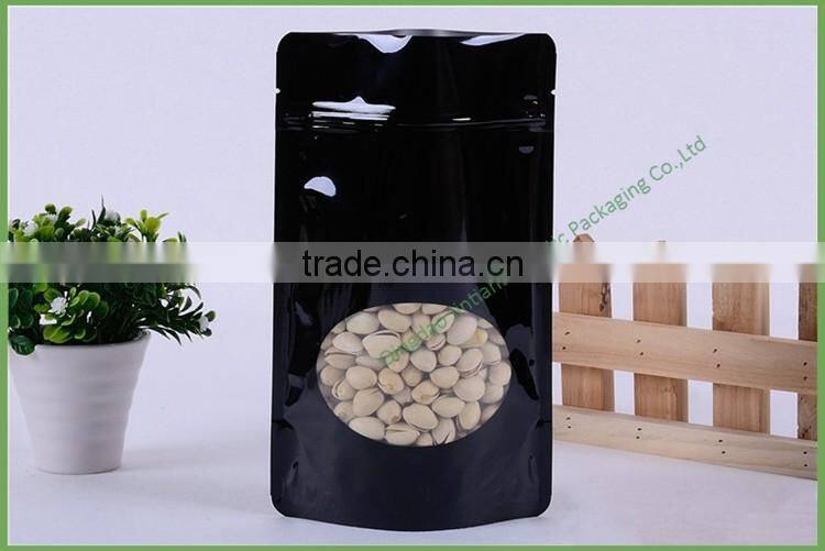 Square Bottom Laminated Plastic Tea Bag with the Clear Window with Zip Lock