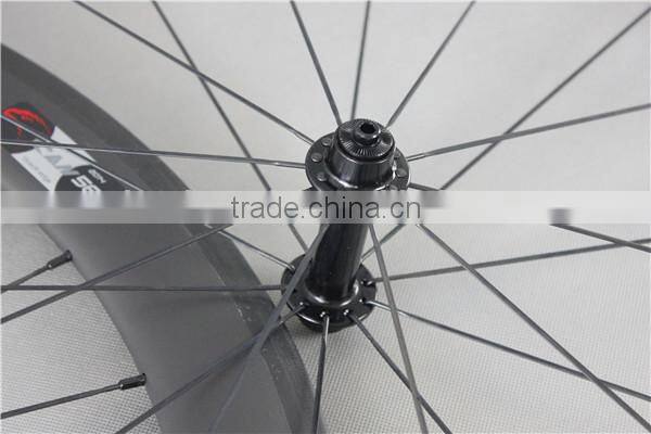 Carbon clincher road bike wheelset UD-matt cabron fiber bike wheelset China W56C