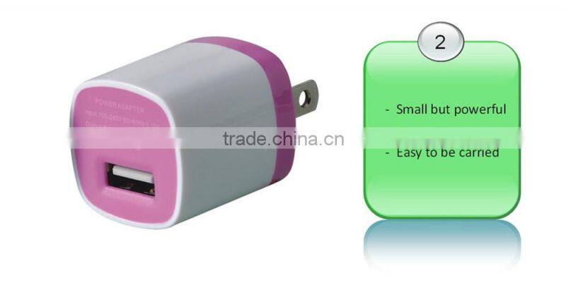 5v 1a universal travel adapter with usb charger
