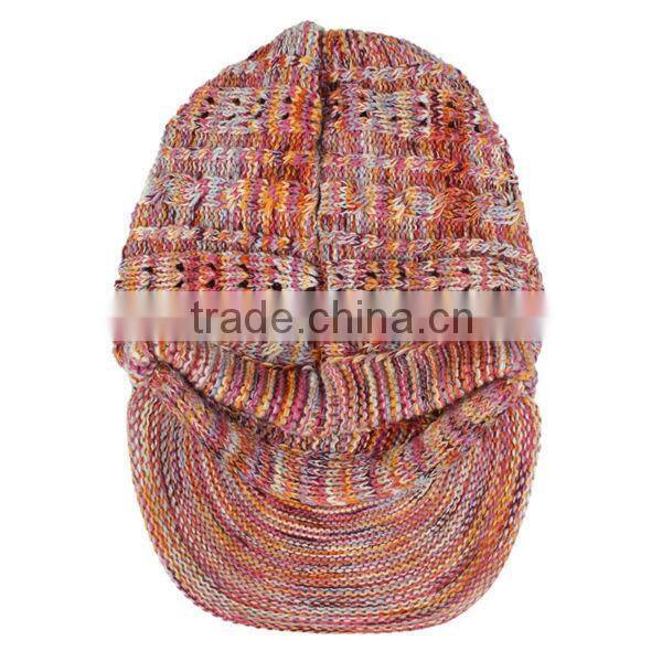 Waterproof knitting peaked cap for women wholesale
