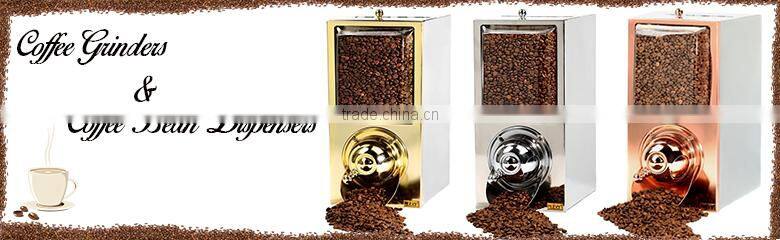 Golden Coffee Bean Dispenser/Aesthetic Coffee Silos/Best Coffee Bean Dispensers/Bulk Coffee Display Box/Coffee Bean Dosage Silos