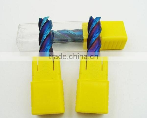Hot sale 55 HRC cnc carbide tip end mill cutter