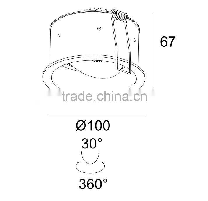 IP54 7W High quality adjustable dimmable anti-glare citizen cob downlight