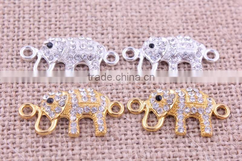 2014 bow crystal rhinestone connector charms ! wholesale alloy glitter silver Connector for bracelet making!!