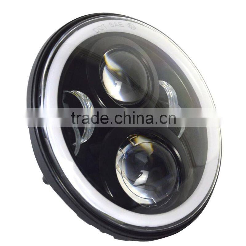 New arrival and high power led auto headlights 50W 7 inch