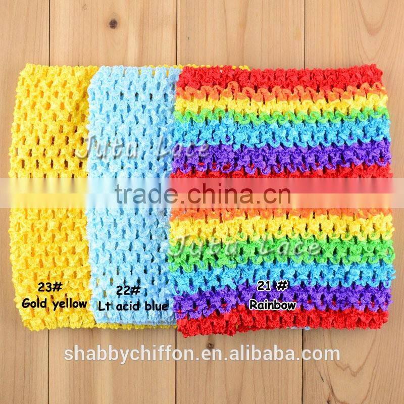 Fashion 15*15cm Crochet Elastic band -34colors Tutu Clothing Decoration Knitted Bands
