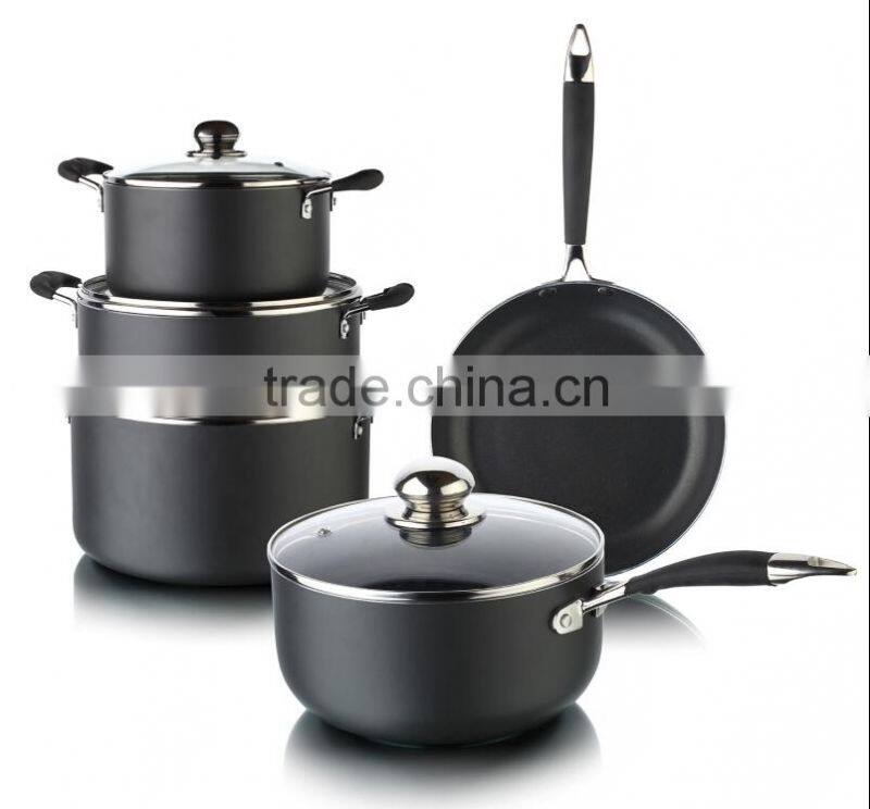Unique design Aluminum Hard Anodized Cooking pot Stock pot Sauce pot Casserole